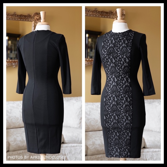 FRENCH CONNECTION BLACK COCKTAIL MINI DRESS A2C - Picture 3 of 8